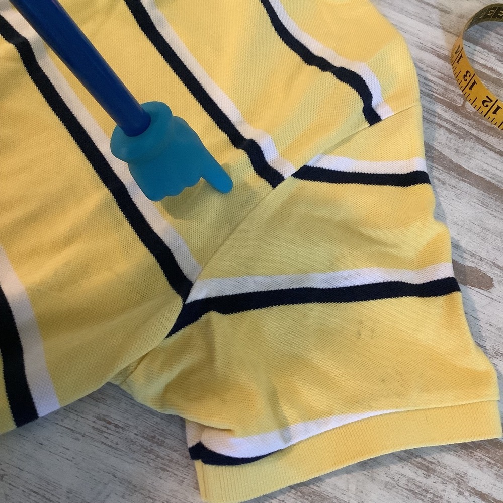 Polo by Ralph Lauren Yellow, White & Blue Striped w/ Red Pony Mens XXL - Picture 16 of 16